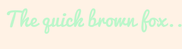 Image with Font Color BCF7CB and Background Color FFF2E5